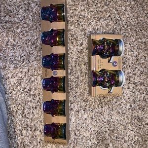 Ashland skeleton glass shot glasses & s&p shakers gothic decor witch decor